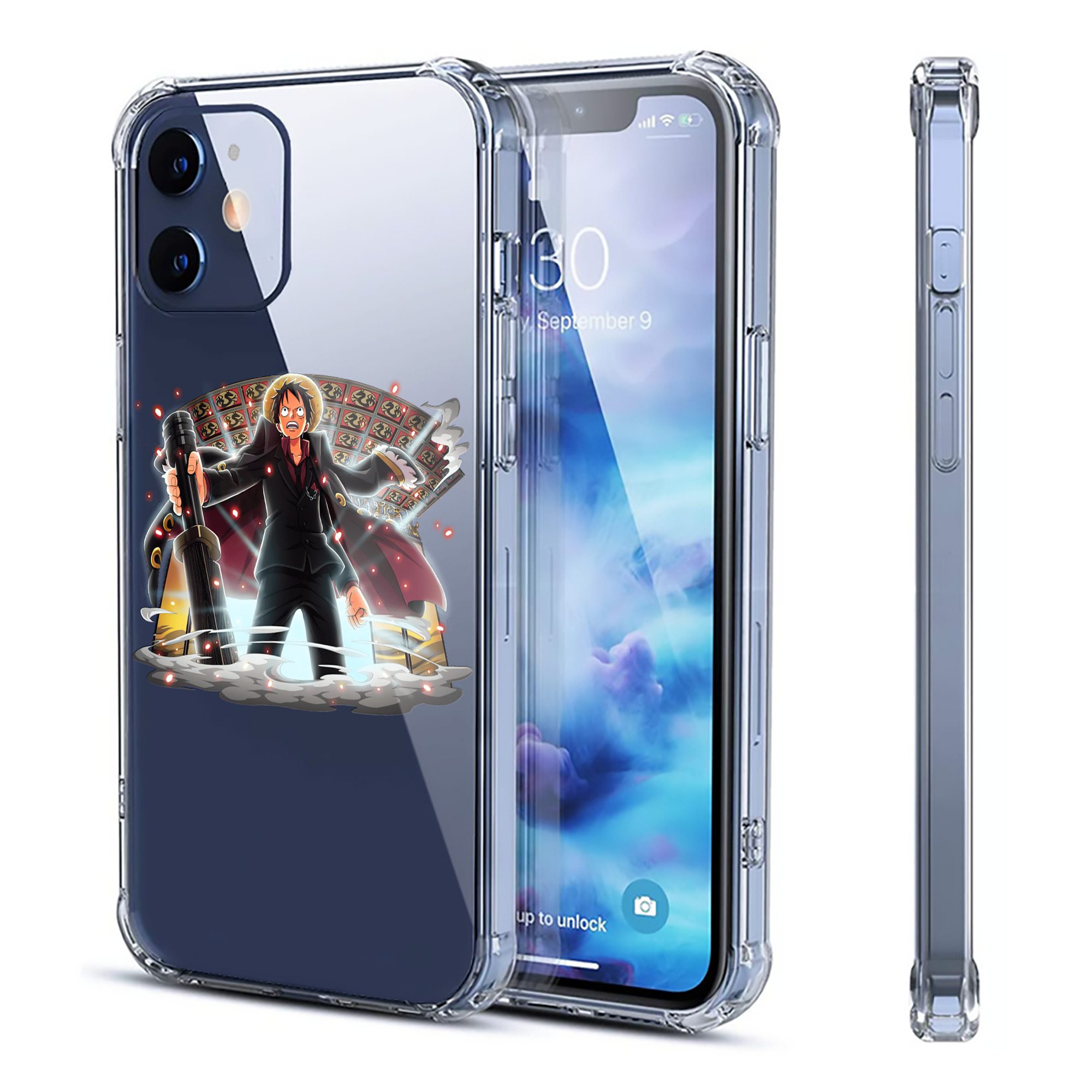 （画像用） ワンピース モンキー・D・ルフィ ONE PIECE Monkey D. Luffy 【iPhone 12シリーズ対応】透明スマホケース（クリアソフトケース）